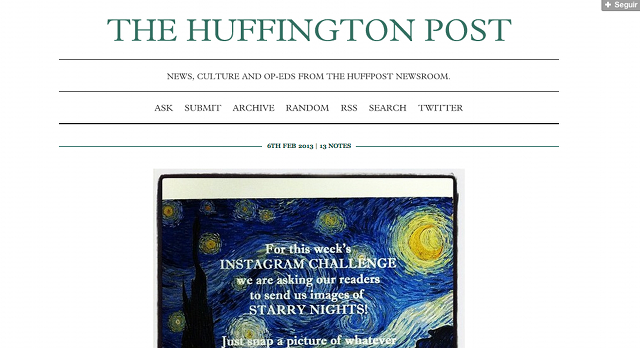 The Huffington Post no Tumblr