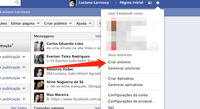 criar anuncios no Facebook