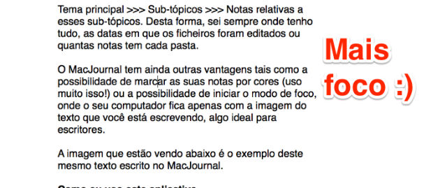 MacJournal com mais foco