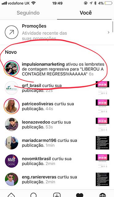 como usar contador regressivo no stories lembrete