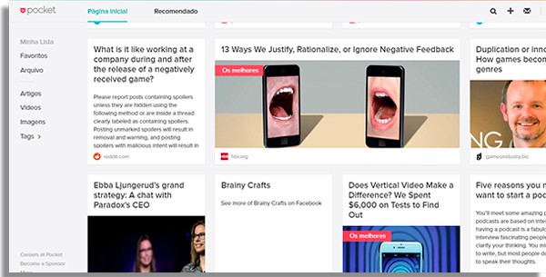 ferramentas para fazer curadoria de conteudo pocket