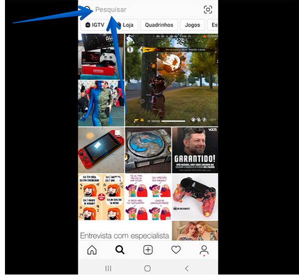 buscas instagram pesquisar