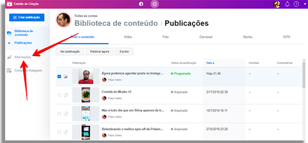 como agendar posts instagram informacoes