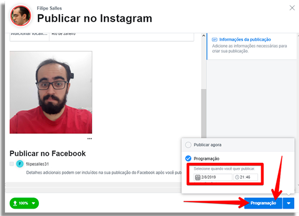 como agendar posts instagram programar