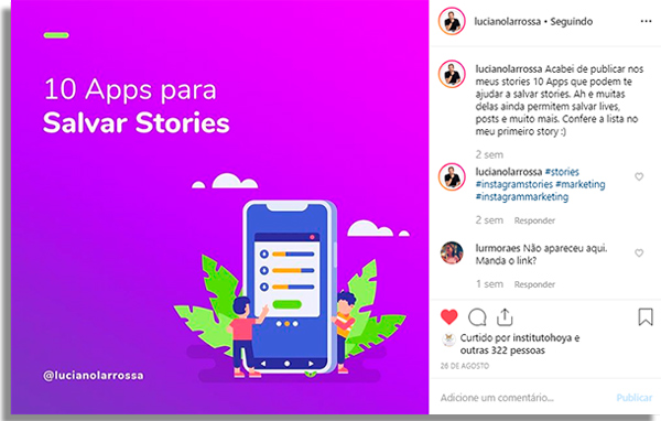 como salvar posts instagram listas