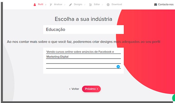 escreva uma descrição para criar logo