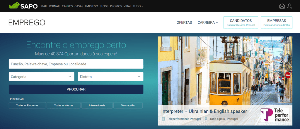 sites para freelancer em Portugal