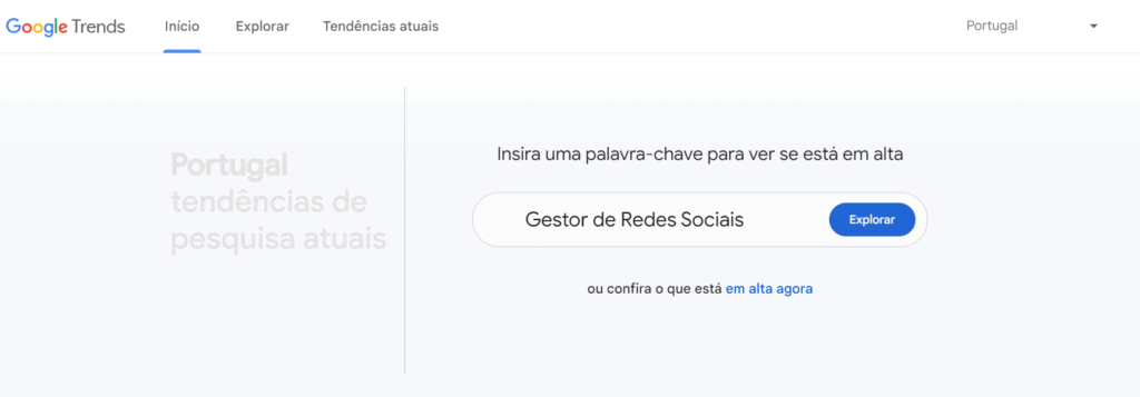 O Google Trends é uma das ferramentas que podem auxiliar na pesquisa de mercado para elaboração de um briefing eficiente para a gestão de redes sociais.